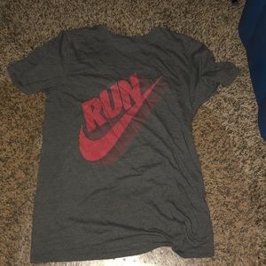 Nike RUN shirt -grey and red